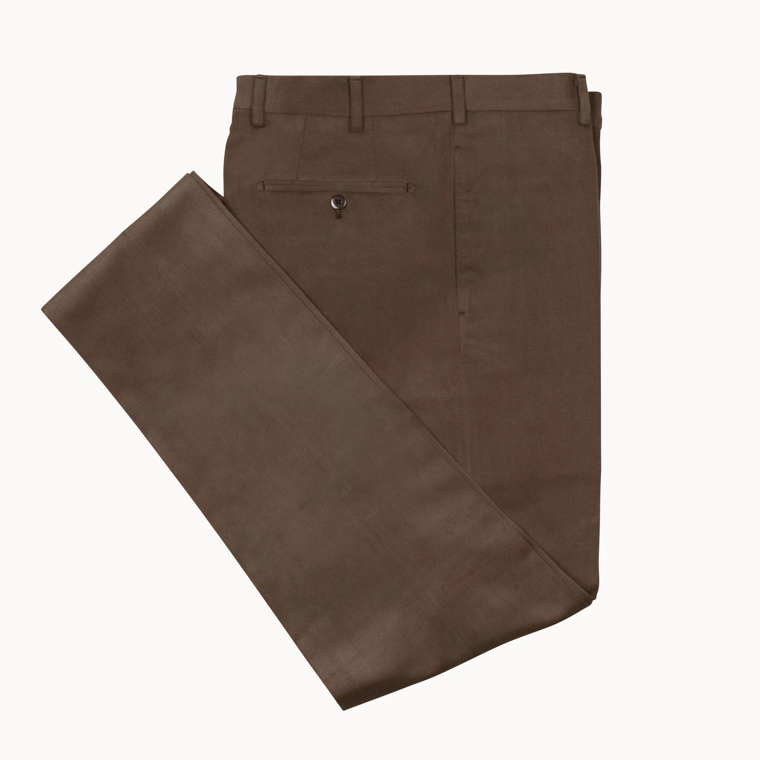 SV3022, Tabacco Fustagno Cotton Gabardine Trousers — Sartoria Vestrucci